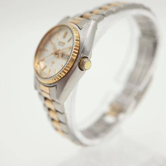 Seiko SQ Presidential Womens Two Tone Day Date Watch 2626-0159 w New Battery - Picture 12 of 16
